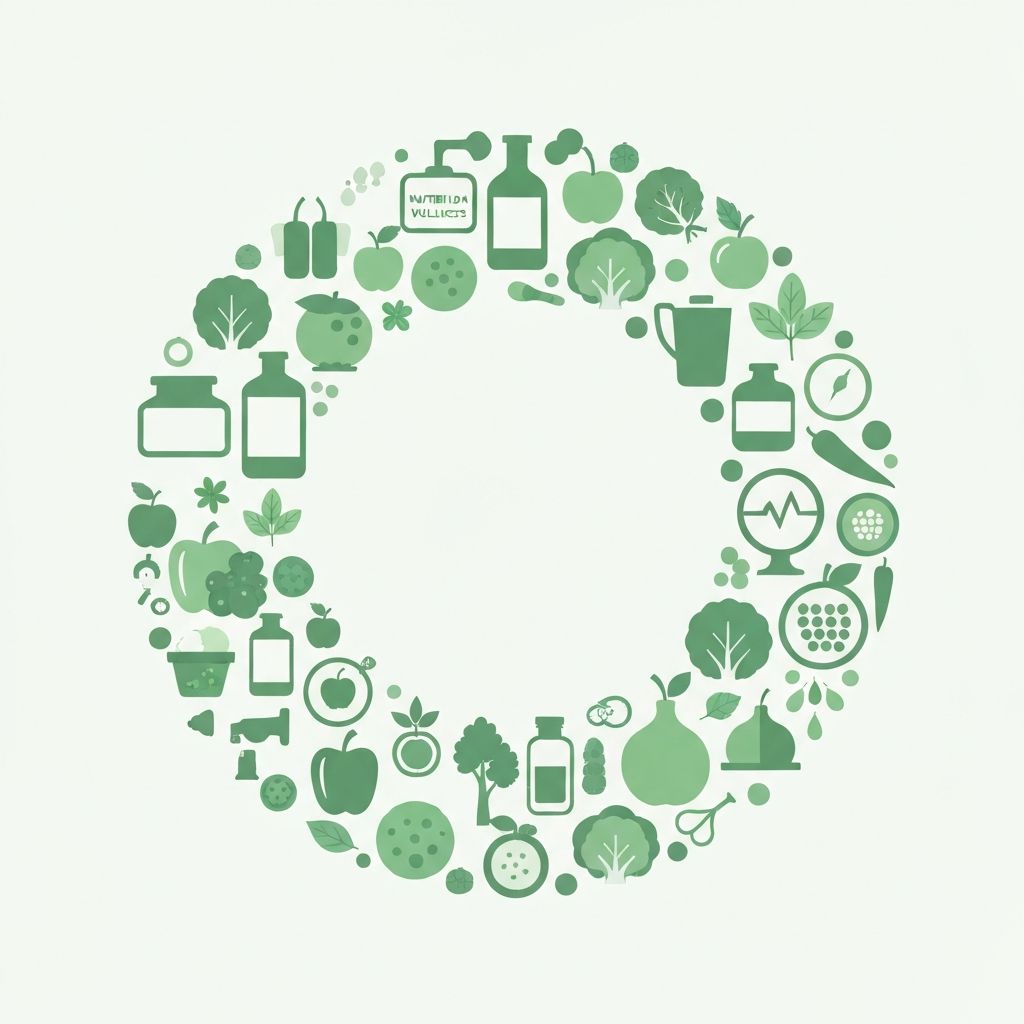 Infografik edukatif tentang nutrisi dan kesejahteraan umum